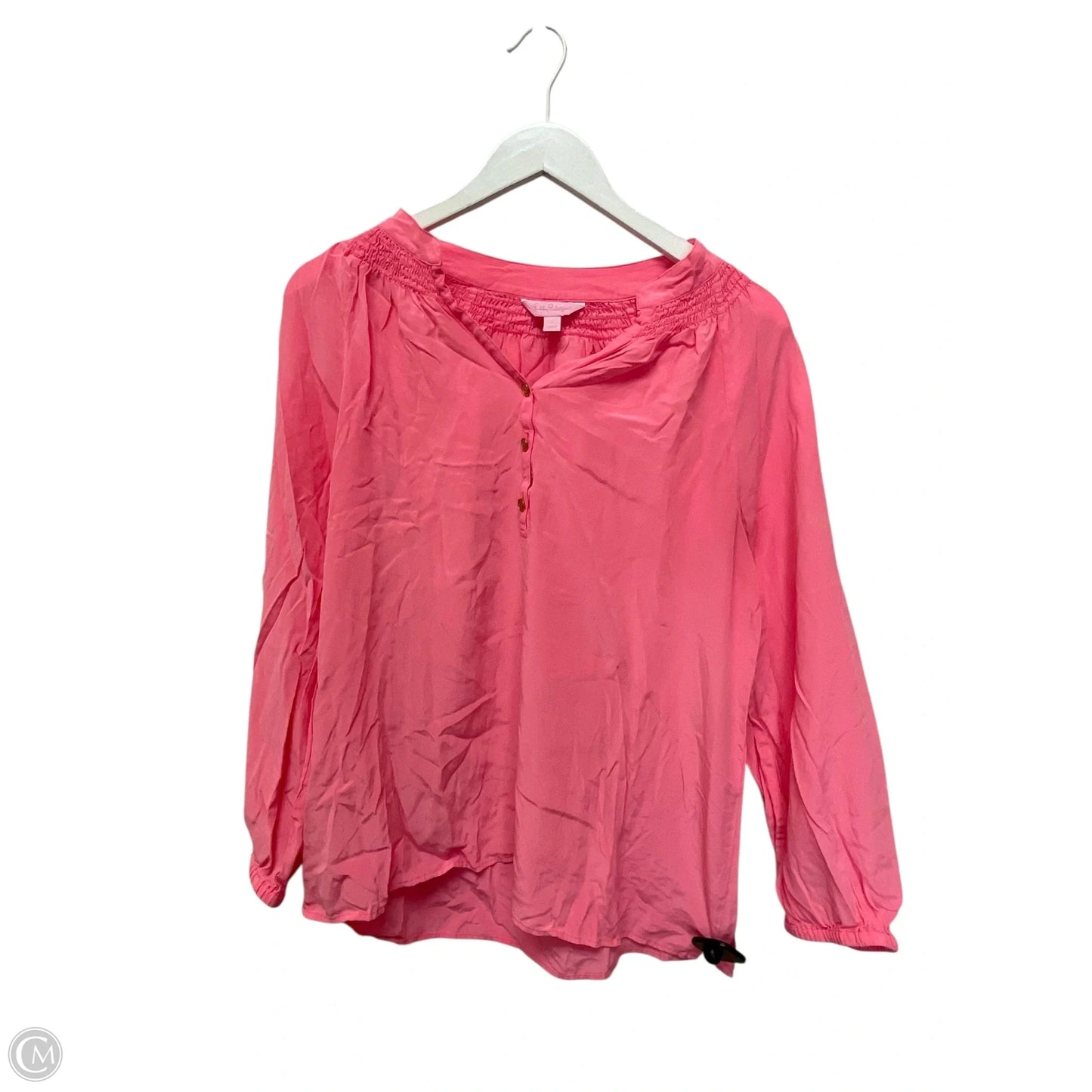 Top Long Sleeve Designer By Lilly Pulitzer In Pink, Size: L