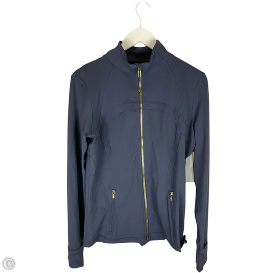 Athletic Jacket By Lululemon In Blue, Size: 12