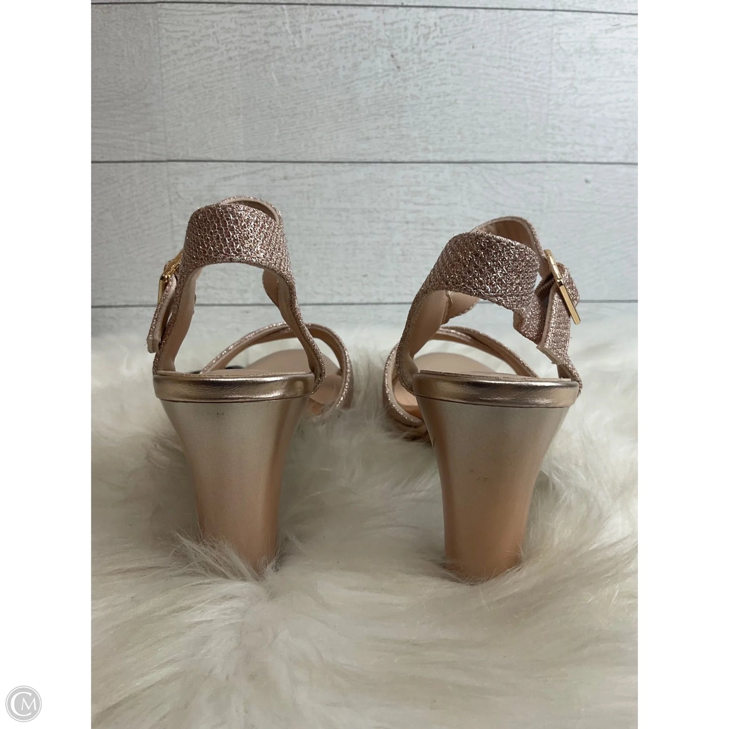 Shoes Heels Block By Dream Pairs In Rose Gold, Size: 7