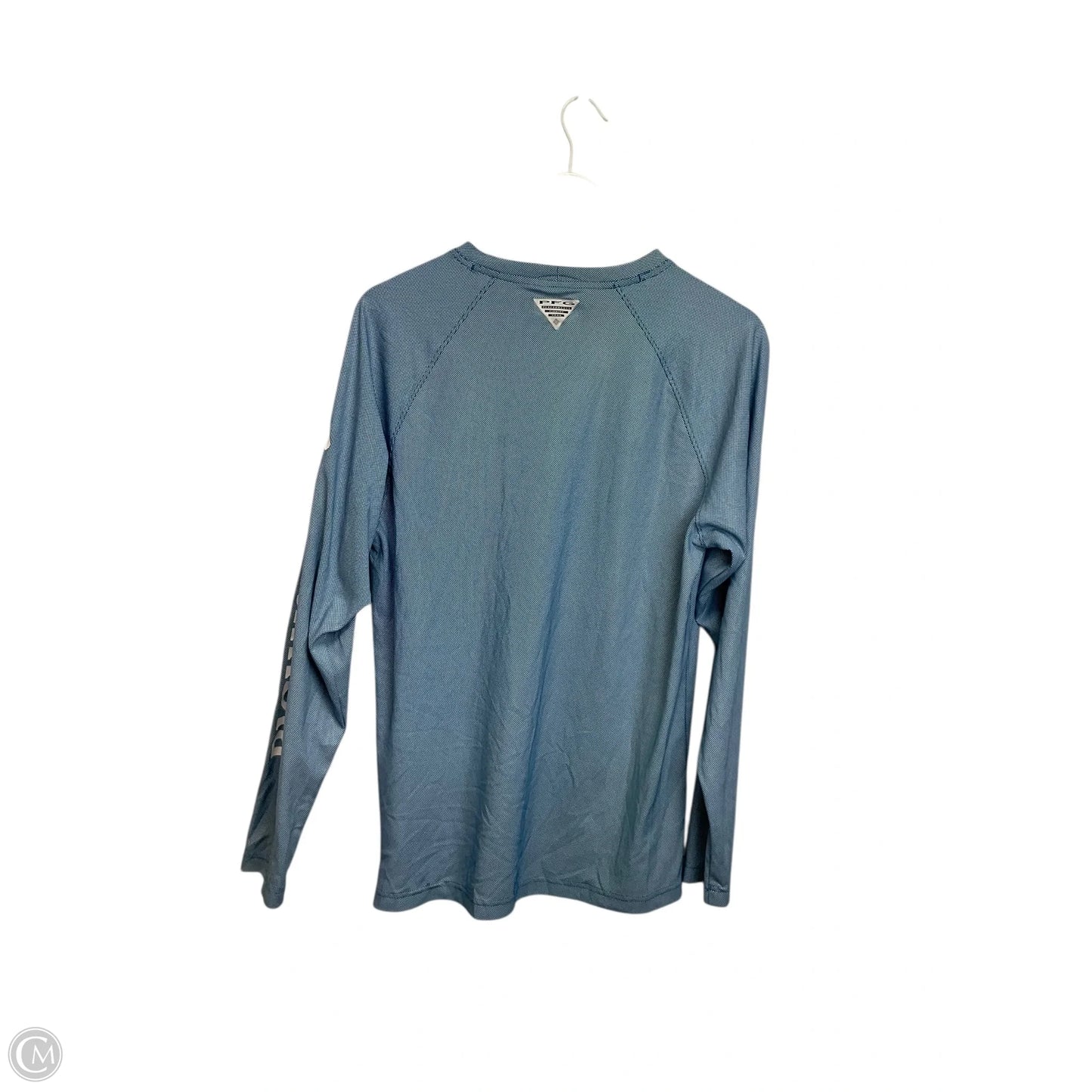 Athletic Top Long Sleeve Collar By Columbia In Blue, Size: S