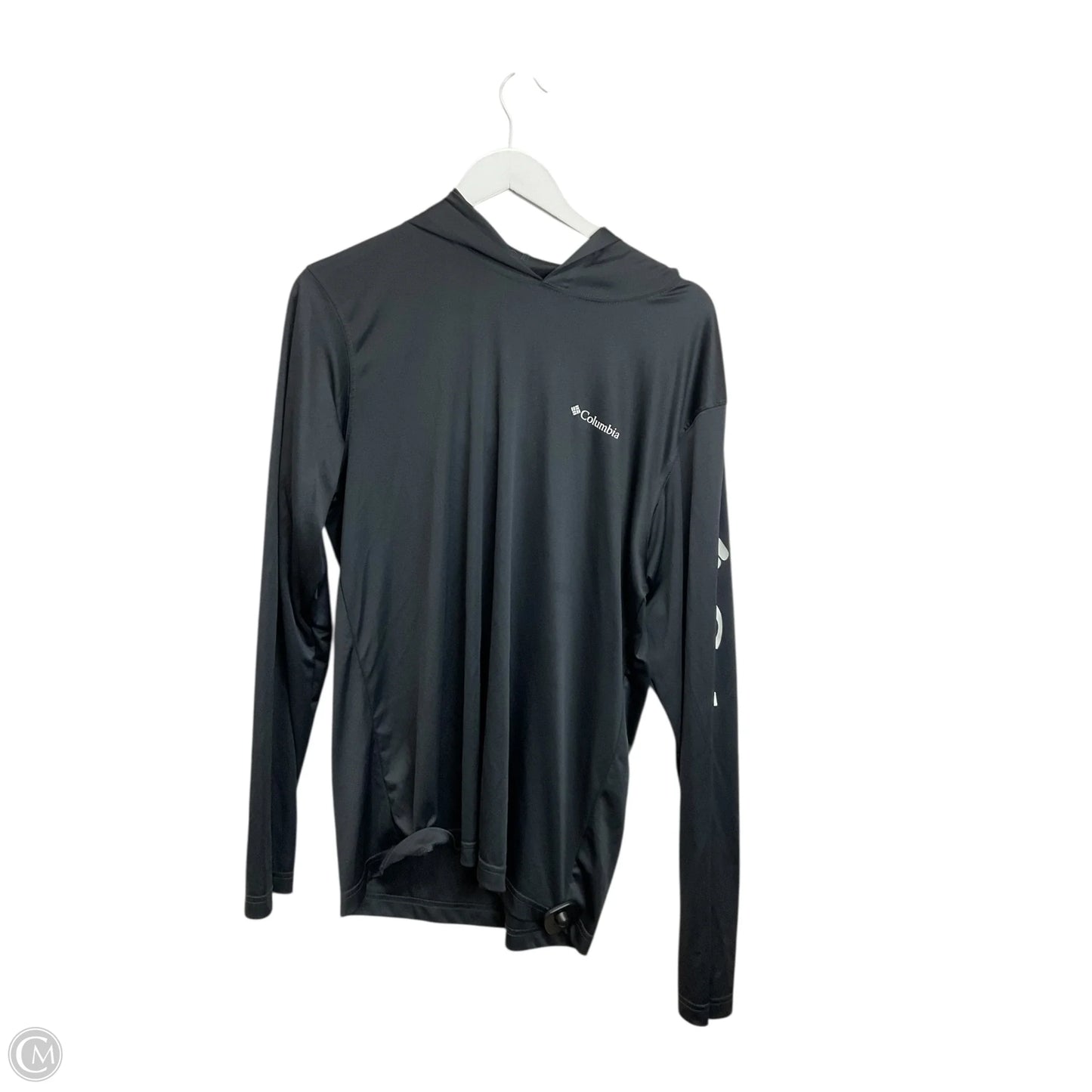 Athletic Top Long Sleeve Hoodie By Columbia In Black, Size: M