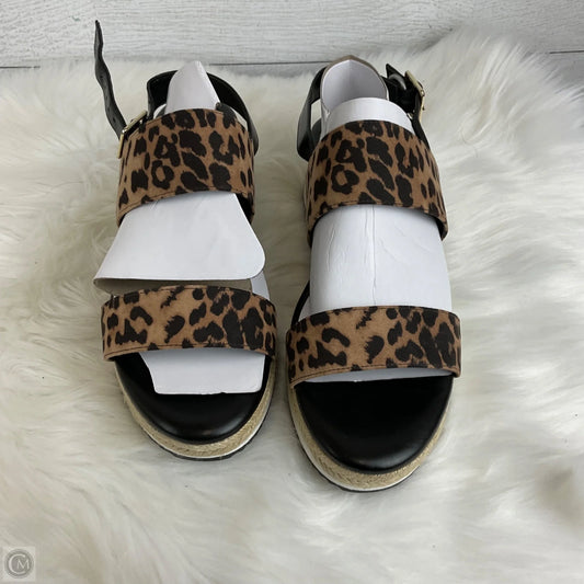 Sandals Heels Platform By Kelly And Katie In Animal Print, Size: 10