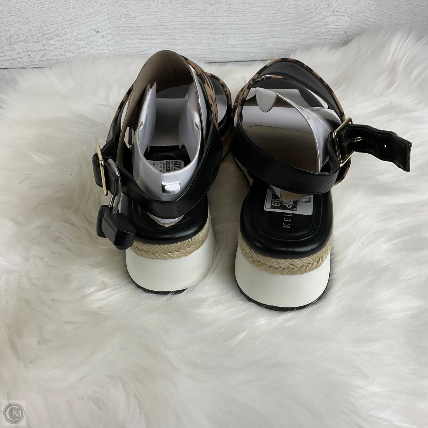 Sandals Heels Platform By Kelly And Katie In Animal Print, Size: 10