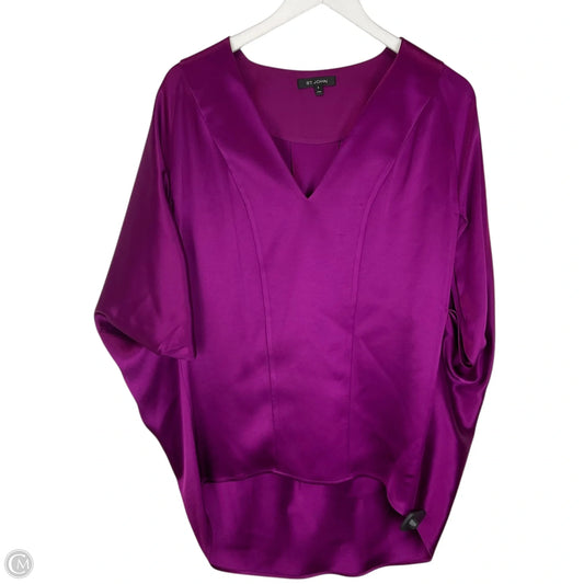 Top Long Sleeve Designer By St. John In Purple, Size: S