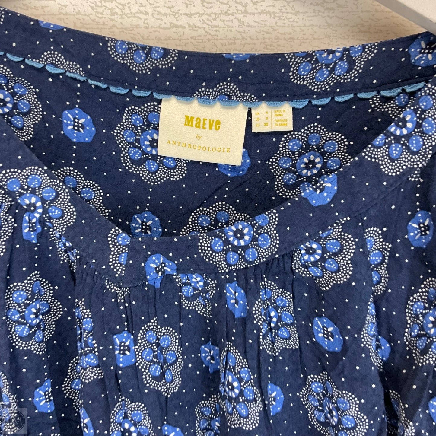 Top Long Sleeve By Maeve In Blue, Size: 0