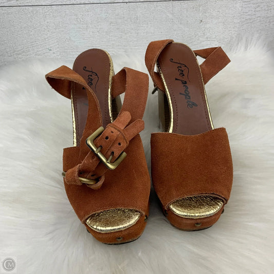 Shoes Heels Block By Free People In Orange, Size: 6