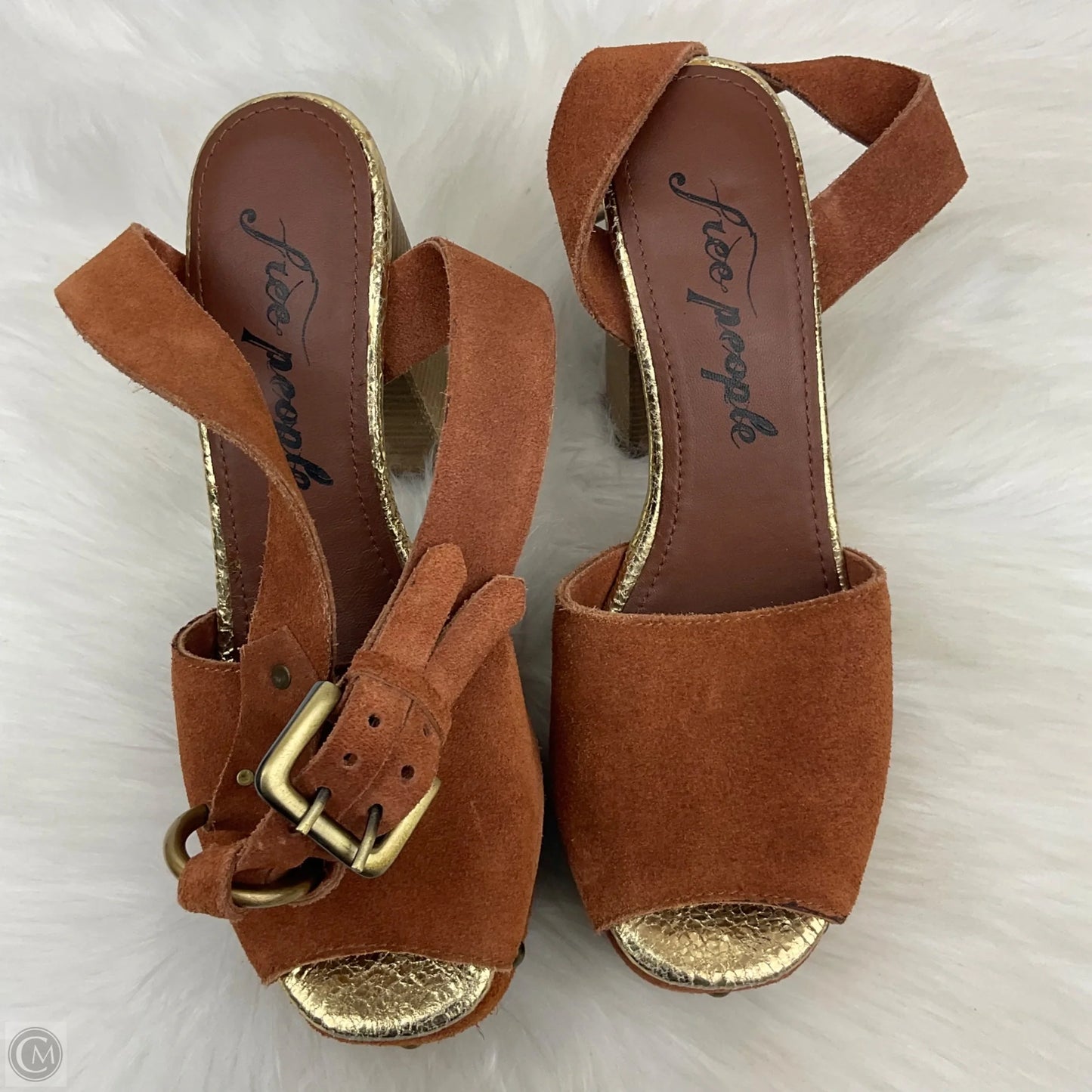Shoes Heels Block By Free People In Orange, Size: 6