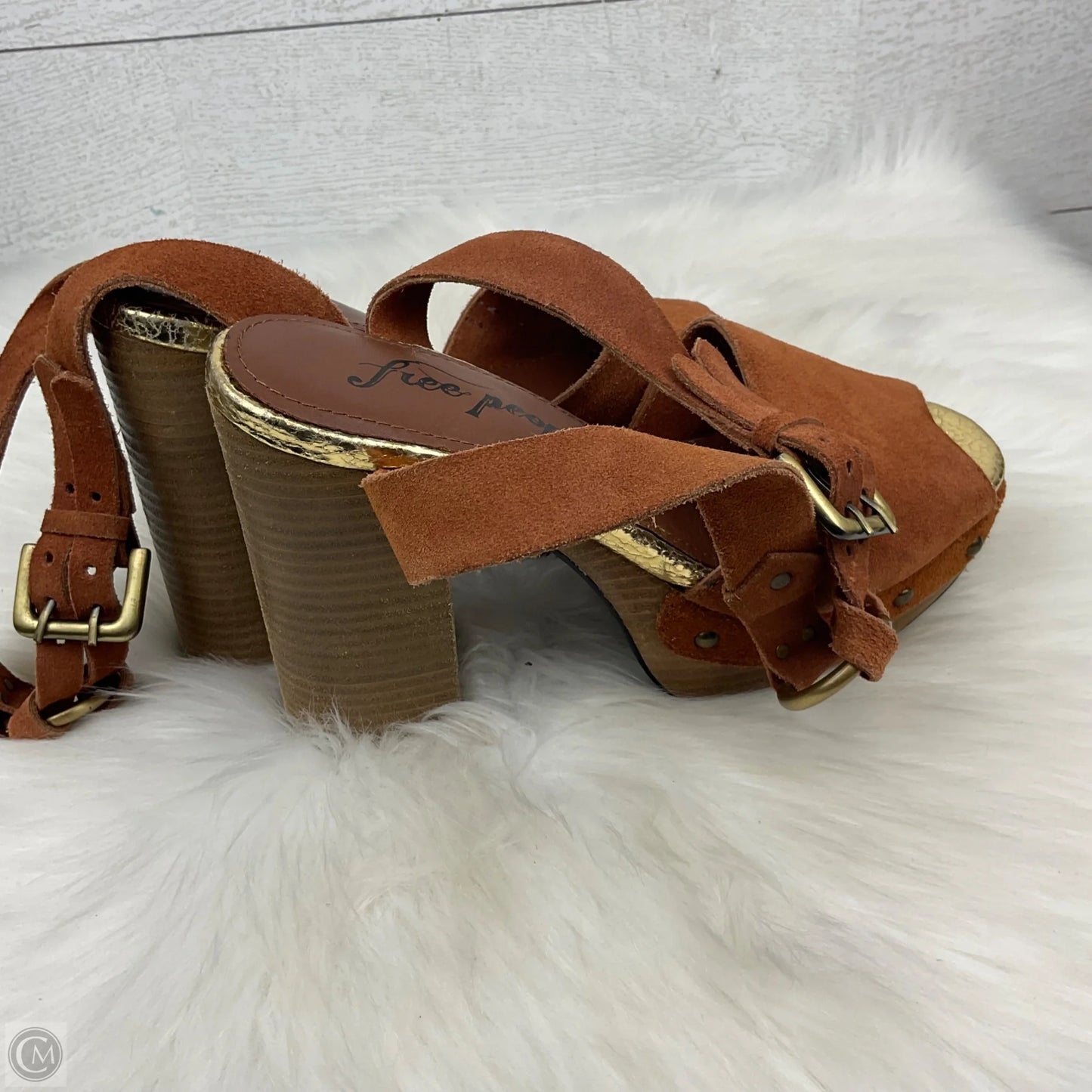 Shoes Heels Block By Free People In Orange, Size: 6