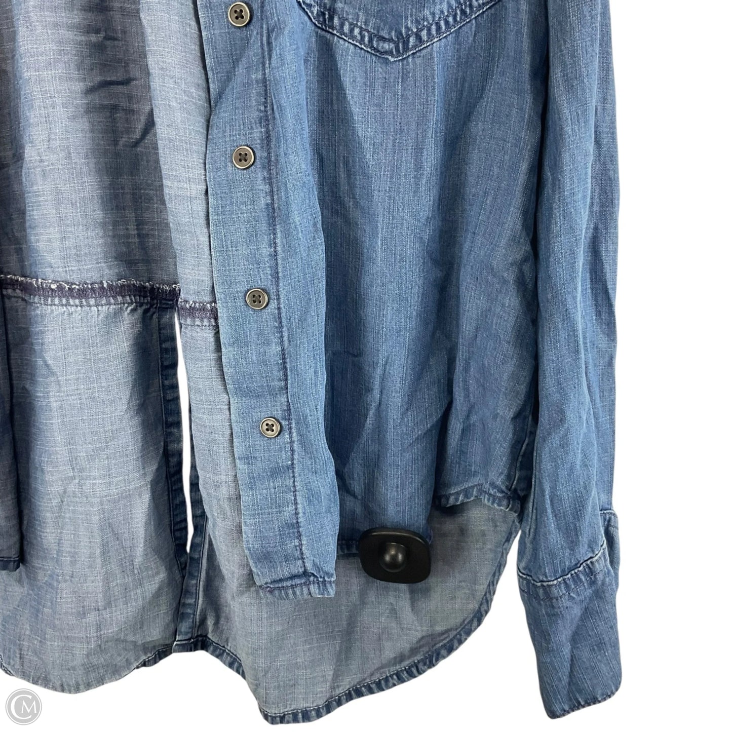 Top Long Sleeve By Cloth & Stone In Blue Denim, Size: S