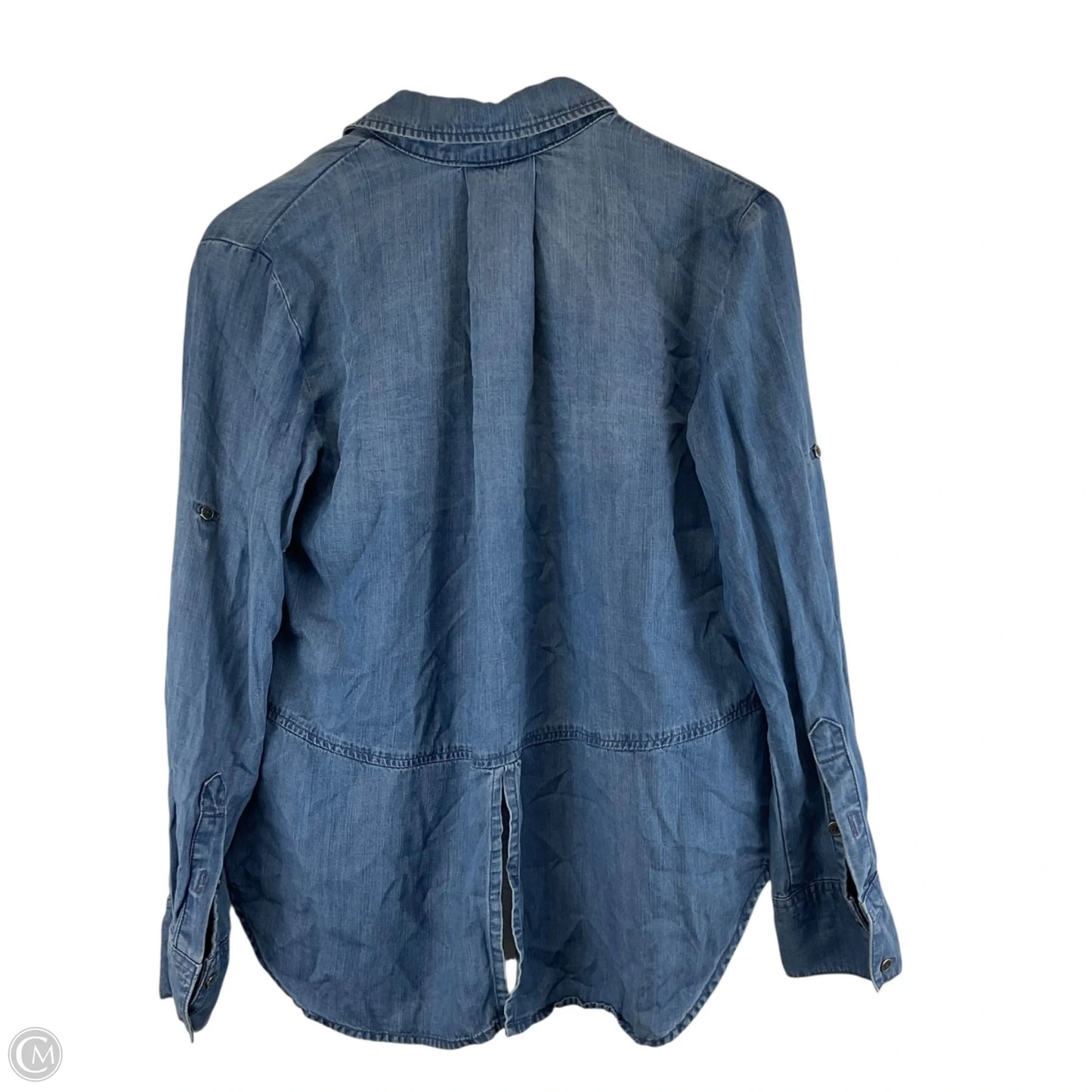 Top Long Sleeve By Cloth & Stone In Blue Denim, Size: S