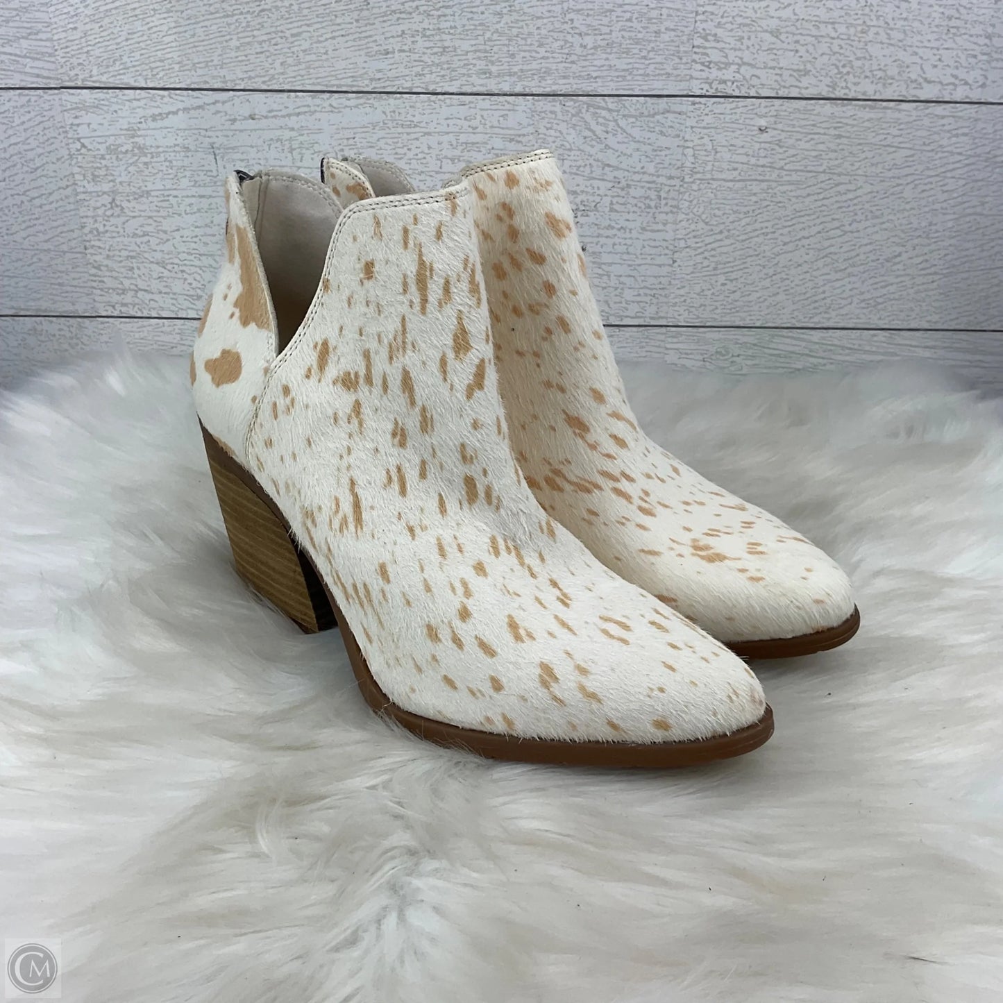 Boots Ankle Heels By Michael Shannon In Animal Print, Size: 8