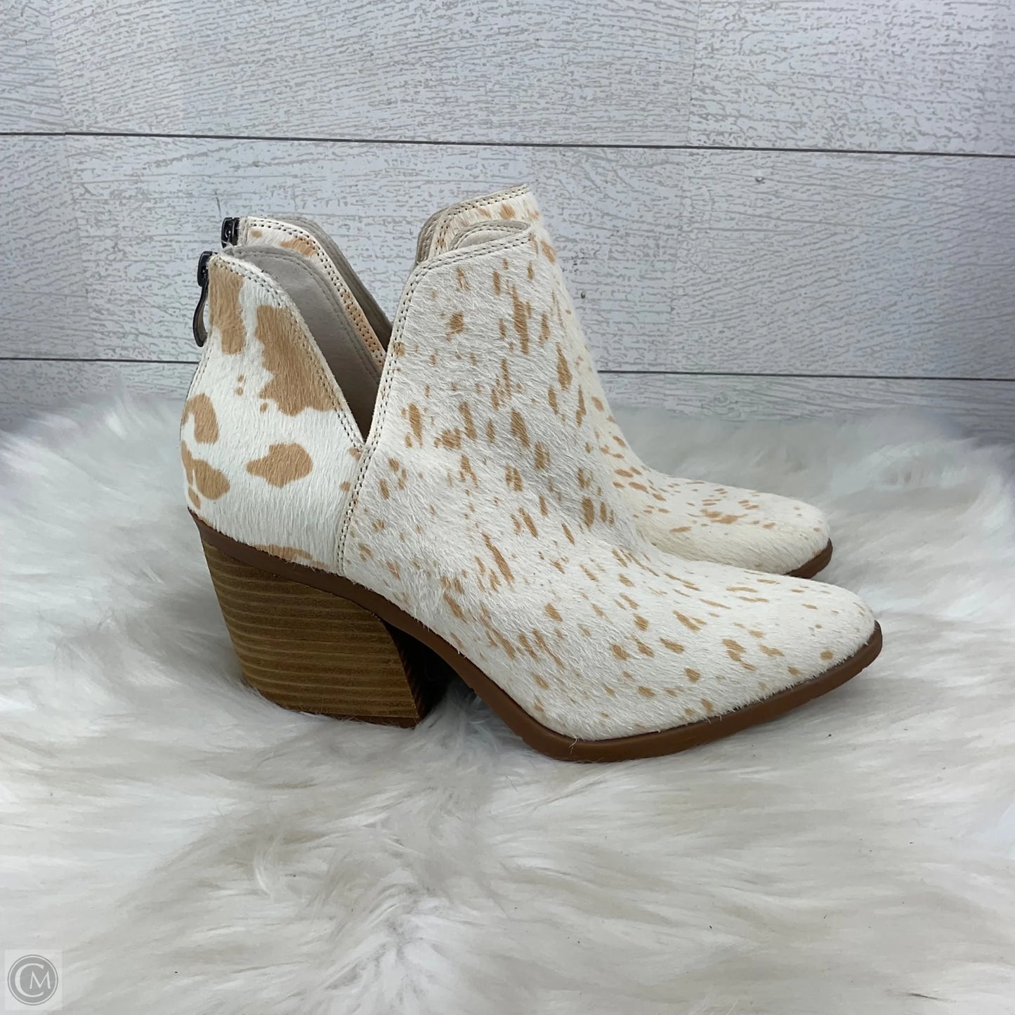 Boots Ankle Heels By Michael Shannon In Animal Print, Size: 8