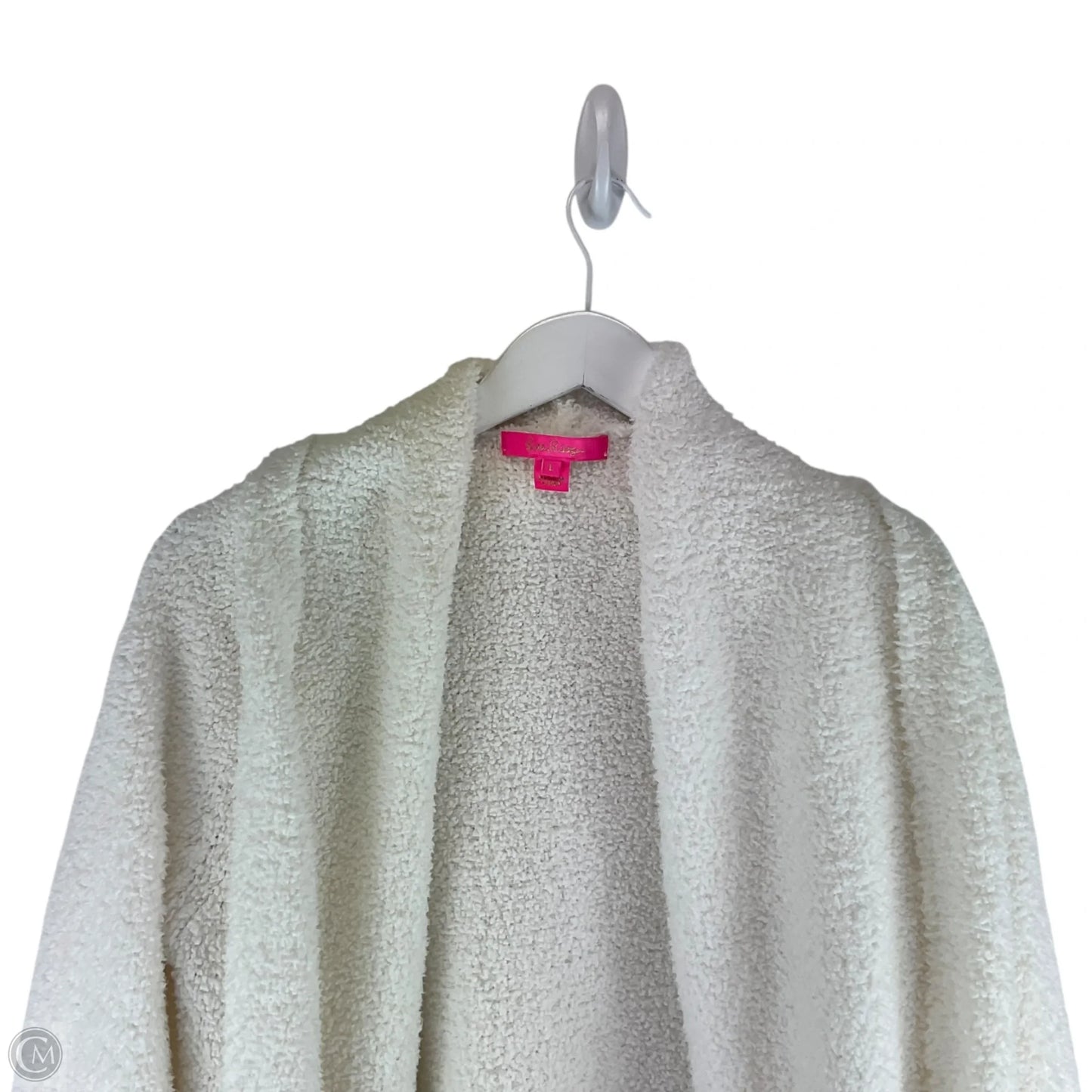 Sweater Cardigan Designer By Lilly Pulitzer In White, Size: L