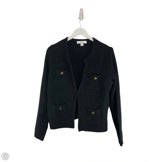 Sweater Cardigan Designer By Lilly Pulitzer In Black, Size: L