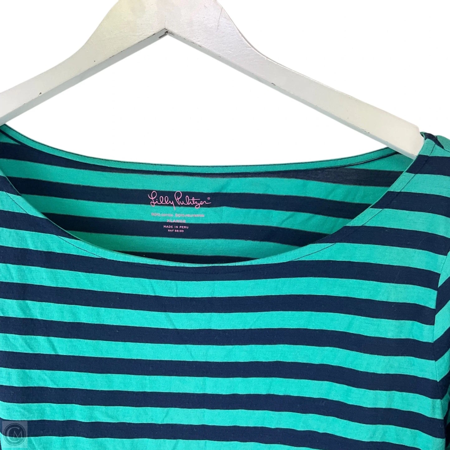 Dress Designer By Lilly Pulitzer In Blue & Green, Size: Xl