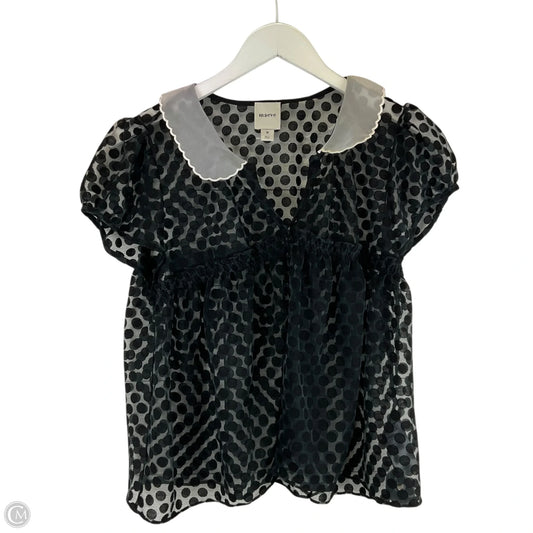 Top Short Sleeve By Maeve In Black, Size: M