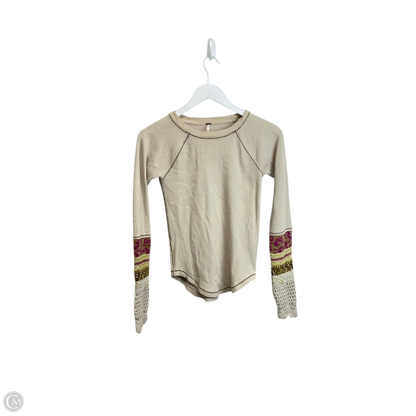 Top Long Sleeve By Free People In Beige, Size: S