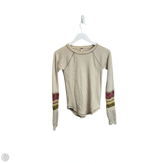 Top Long Sleeve By Free People In Beige, Size: S