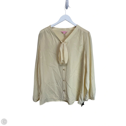 Top Long Sleeve Designer By Lilly Pulitzer In Yellow, Size: Xl