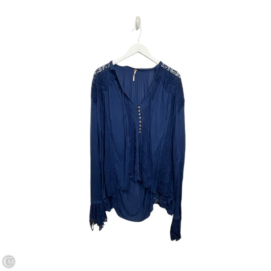Top Long Sleeve By Free People In Blue, Size: M