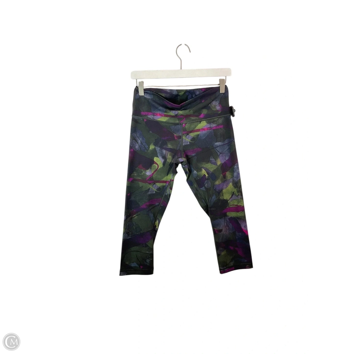 Athletic Leggings Capris By Lululemon In Green & Purple, Size: 10