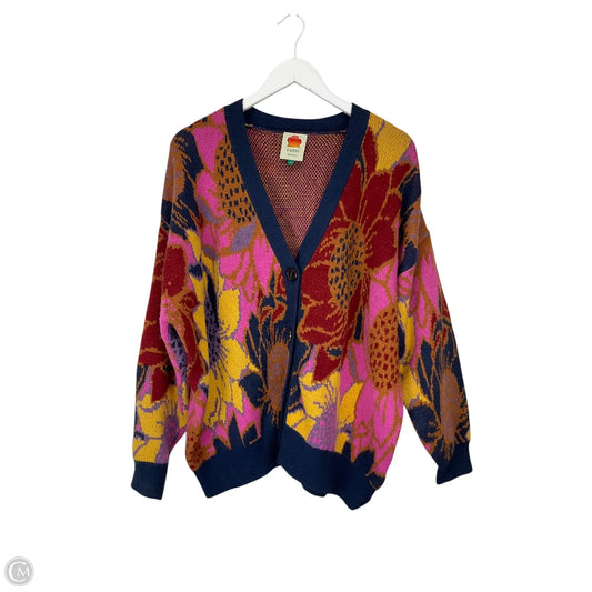 Sweater Cardigan By Farm Rio In Multi-colored, Size: M