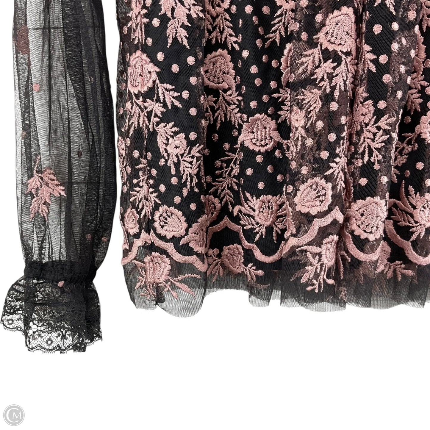 Top Long Sleeve By Clothes Mentor In Black & Pink, Size: Xs