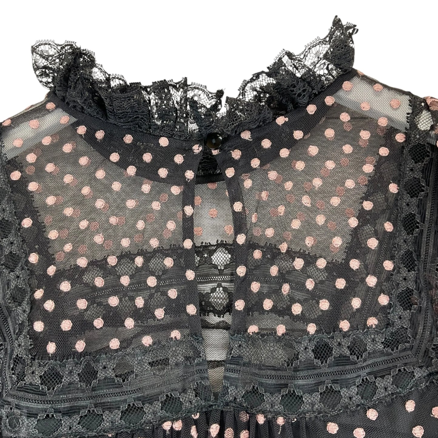 Top Long Sleeve By Clothes Mentor In Black & Pink, Size: Xs