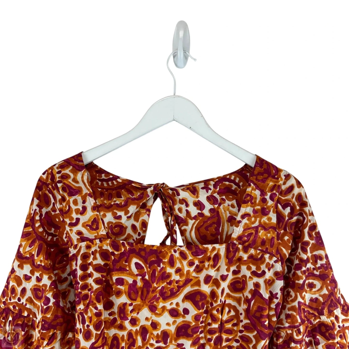 Dress Casual Short By Anthropologie In Orange & Purple, Size: M