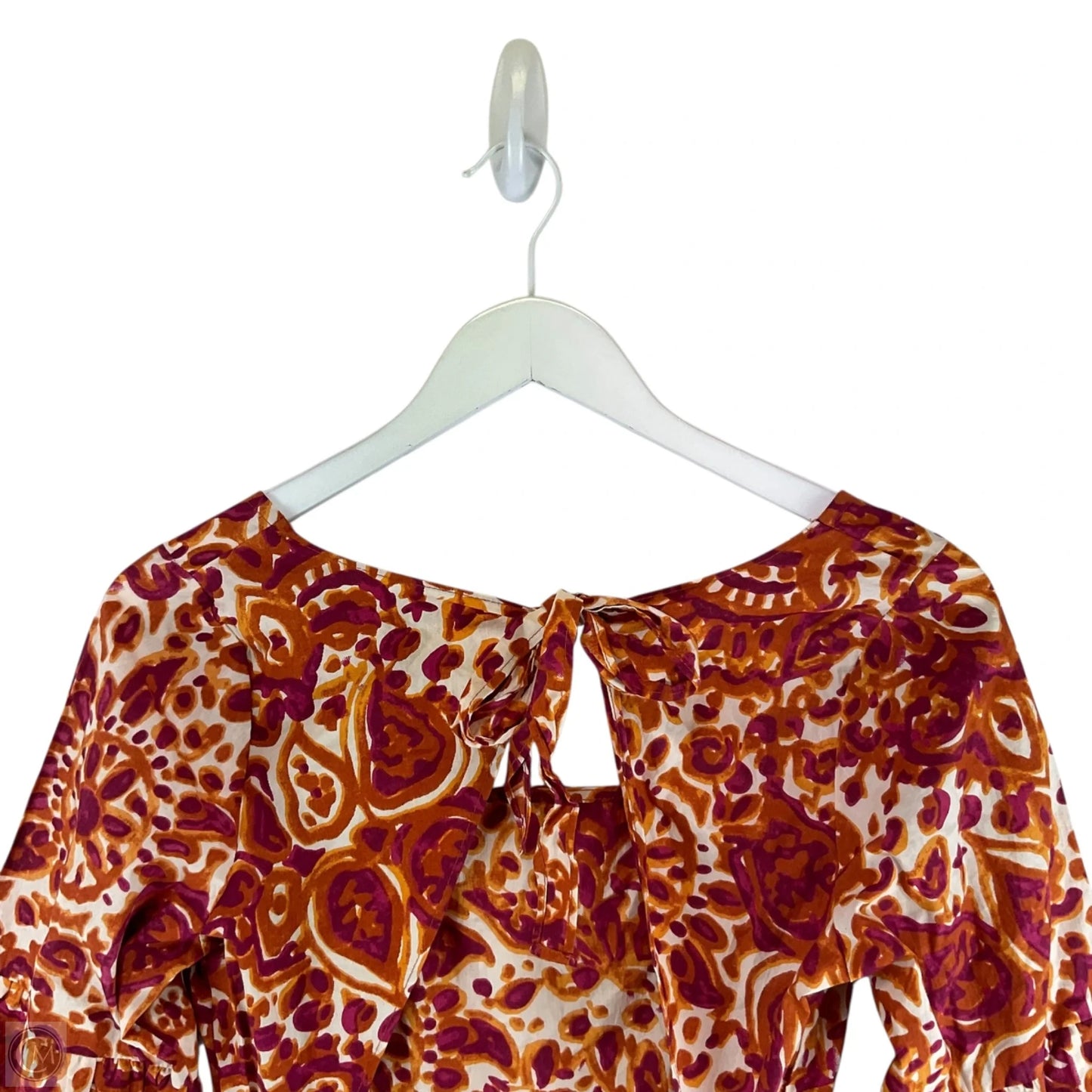 Dress Casual Short By Anthropologie In Orange & Purple, Size: M