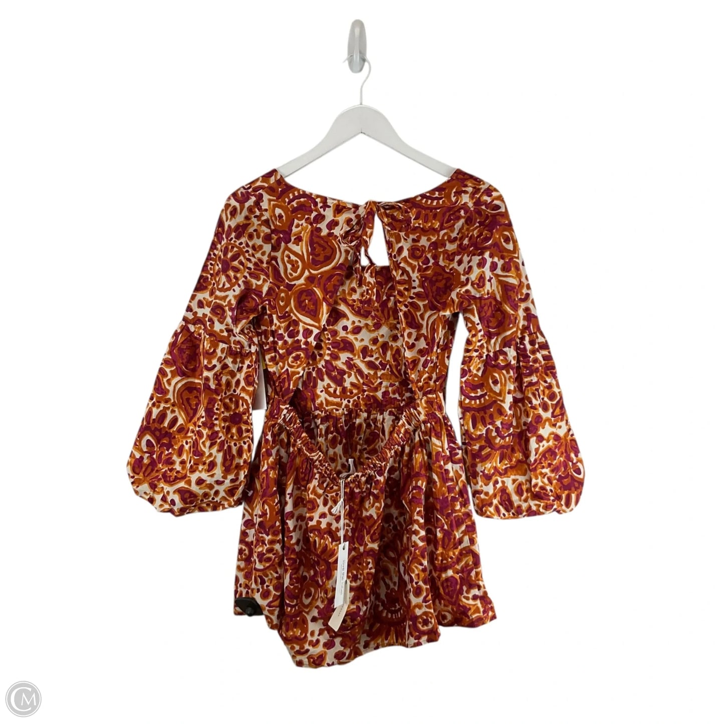 Dress Casual Short By Anthropologie In Orange & Purple, Size: M