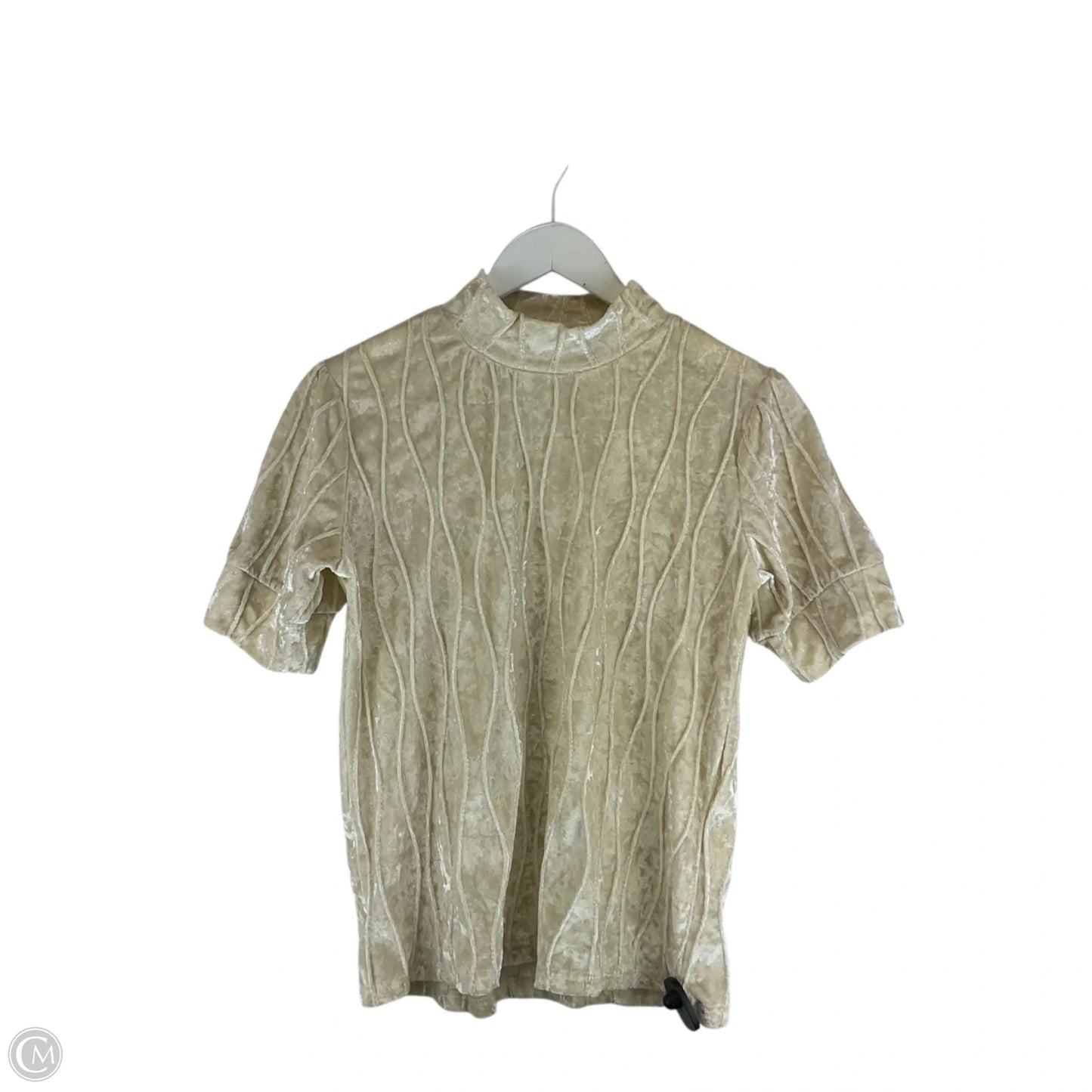 Top Short Sleeve By Thml In Cream, Size: M