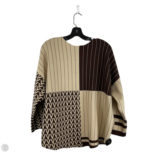 Top Long Sleeve By Cme In Brown, Size: 1x