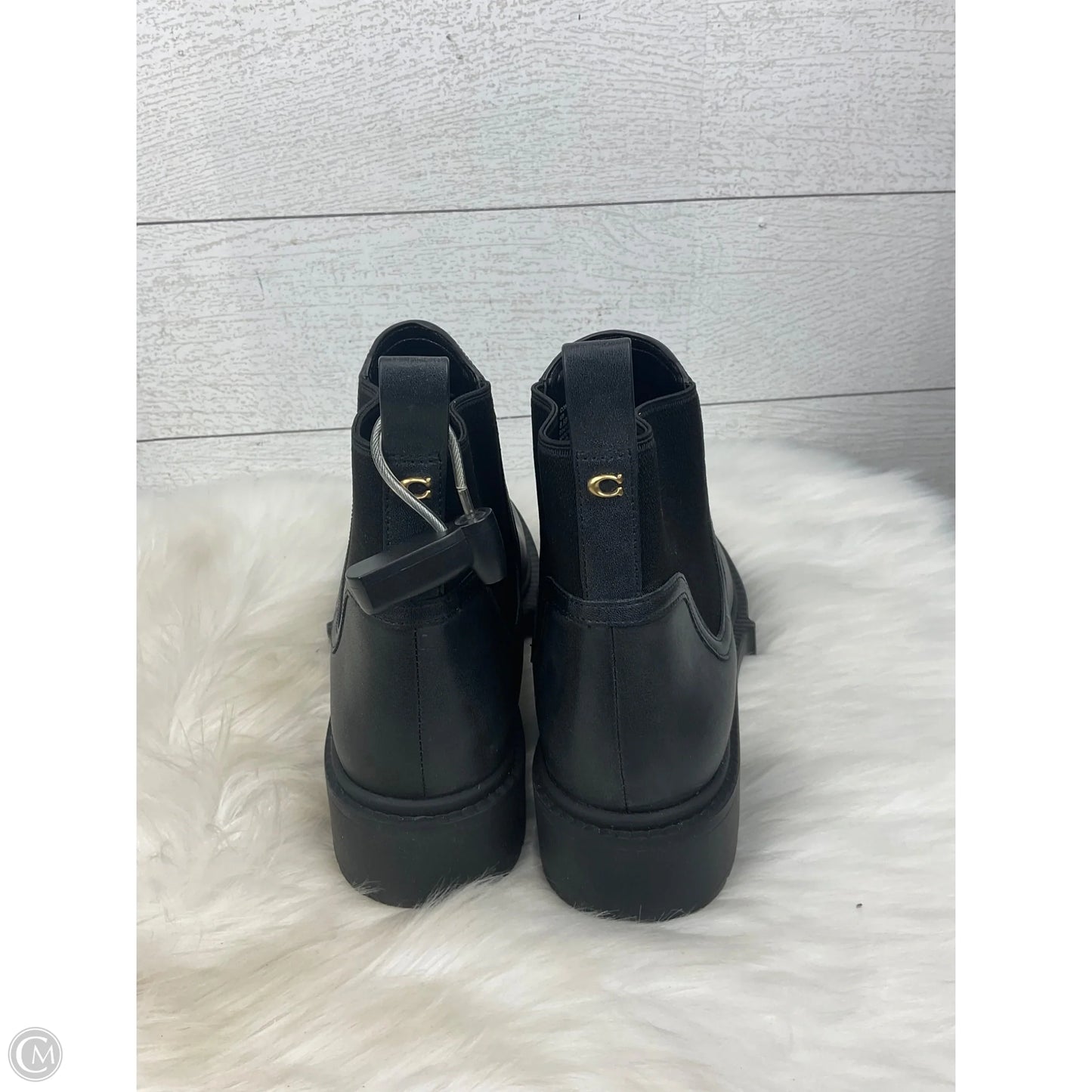 Boots Designer By Coach In Black, Size: 8.5