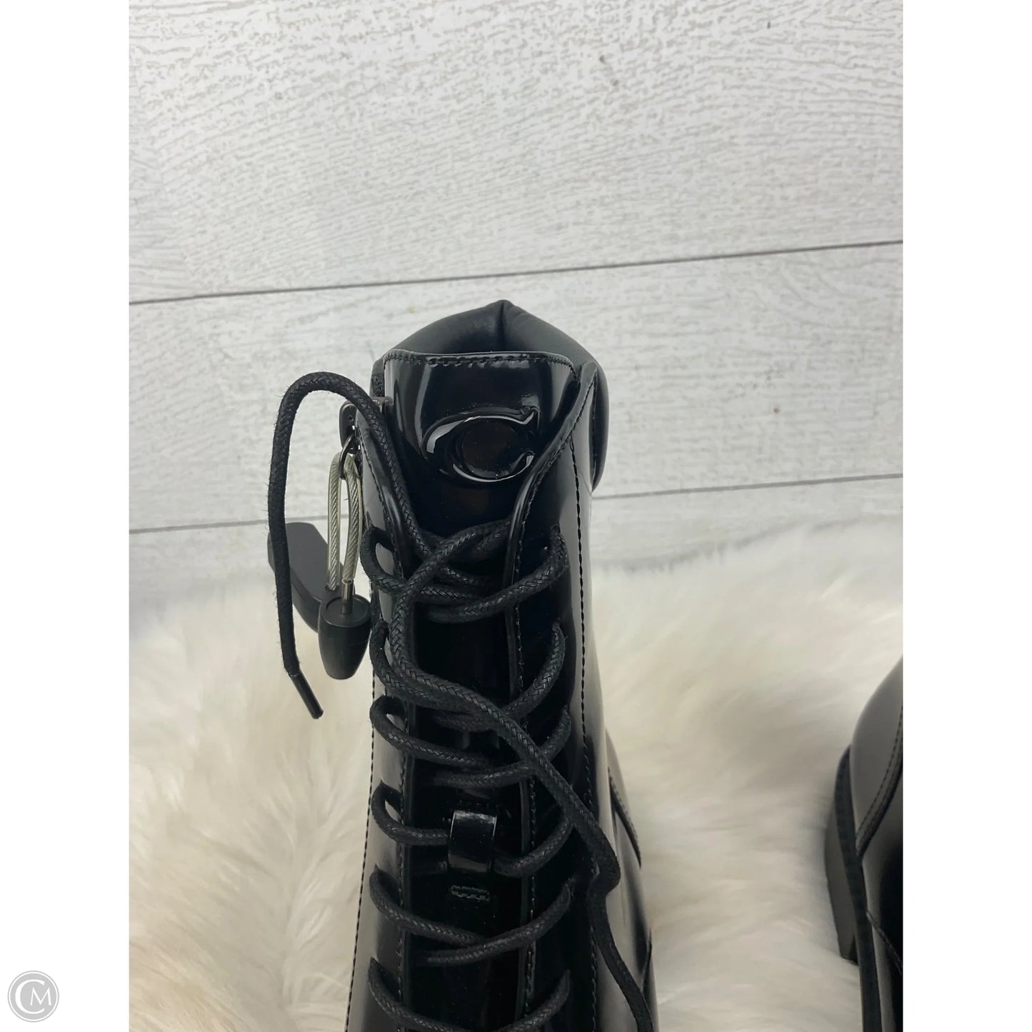 Boots Designer By Coach In Black, Size: 8