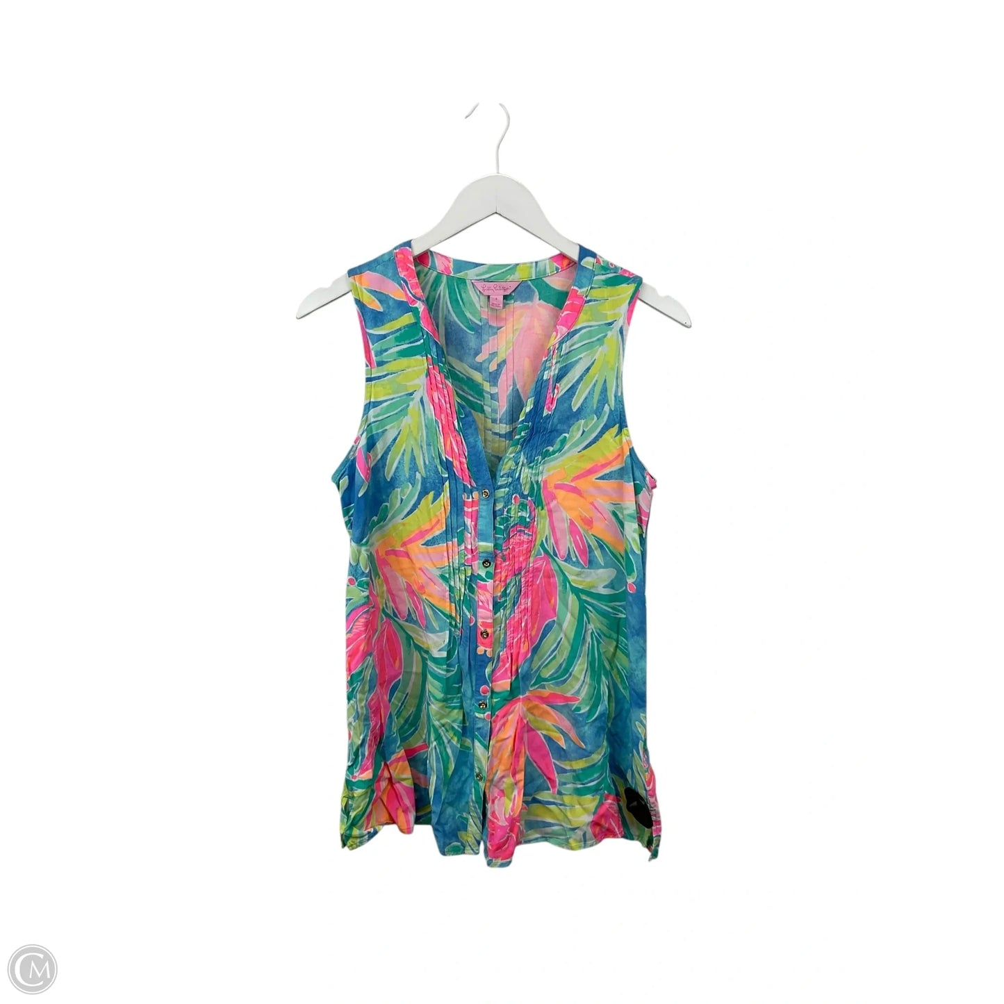 Top Sleeveless Designer By Lilly Pulitzer In Blue, Size: S