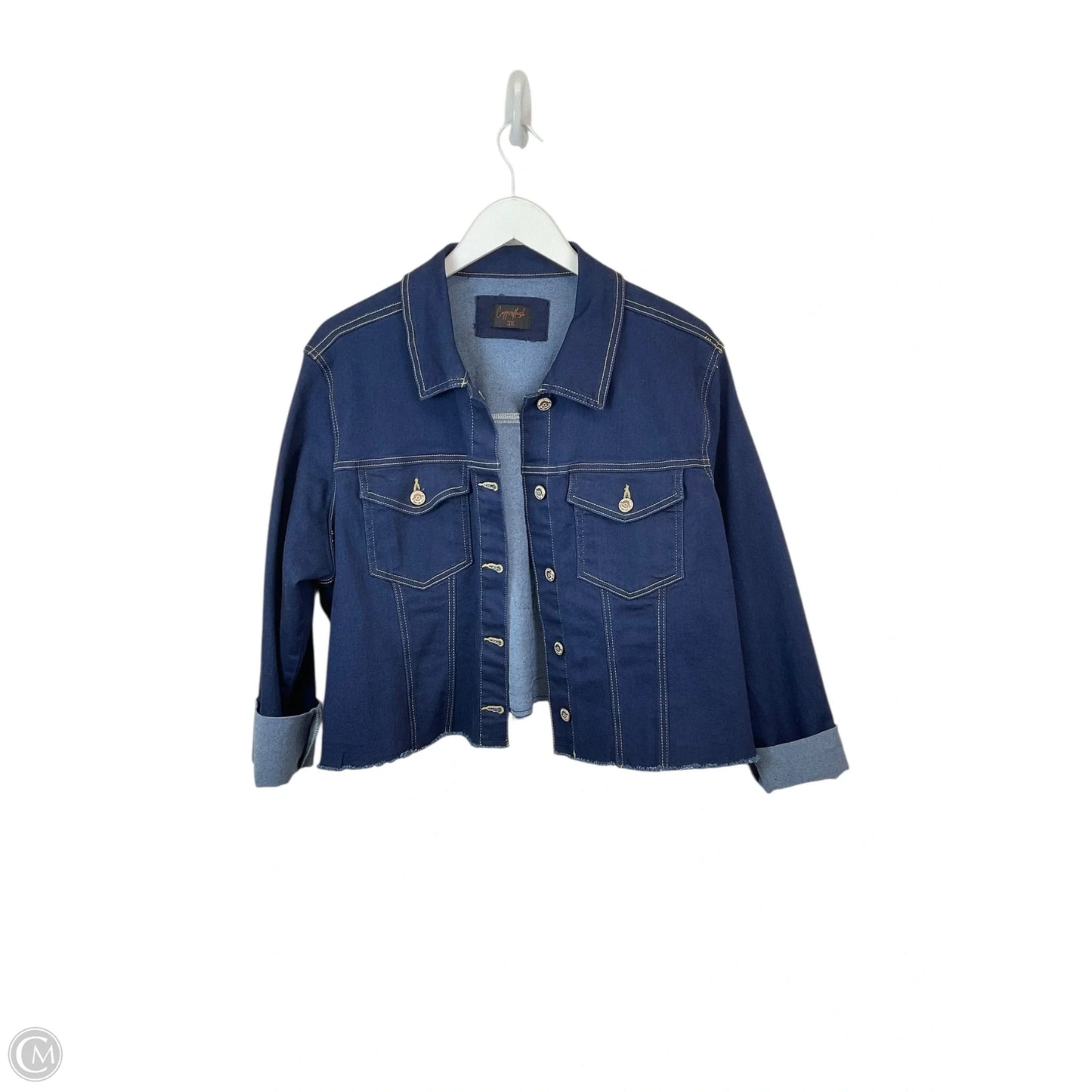 Jacket Denim By Cme In Blue Denim, Size: 3x