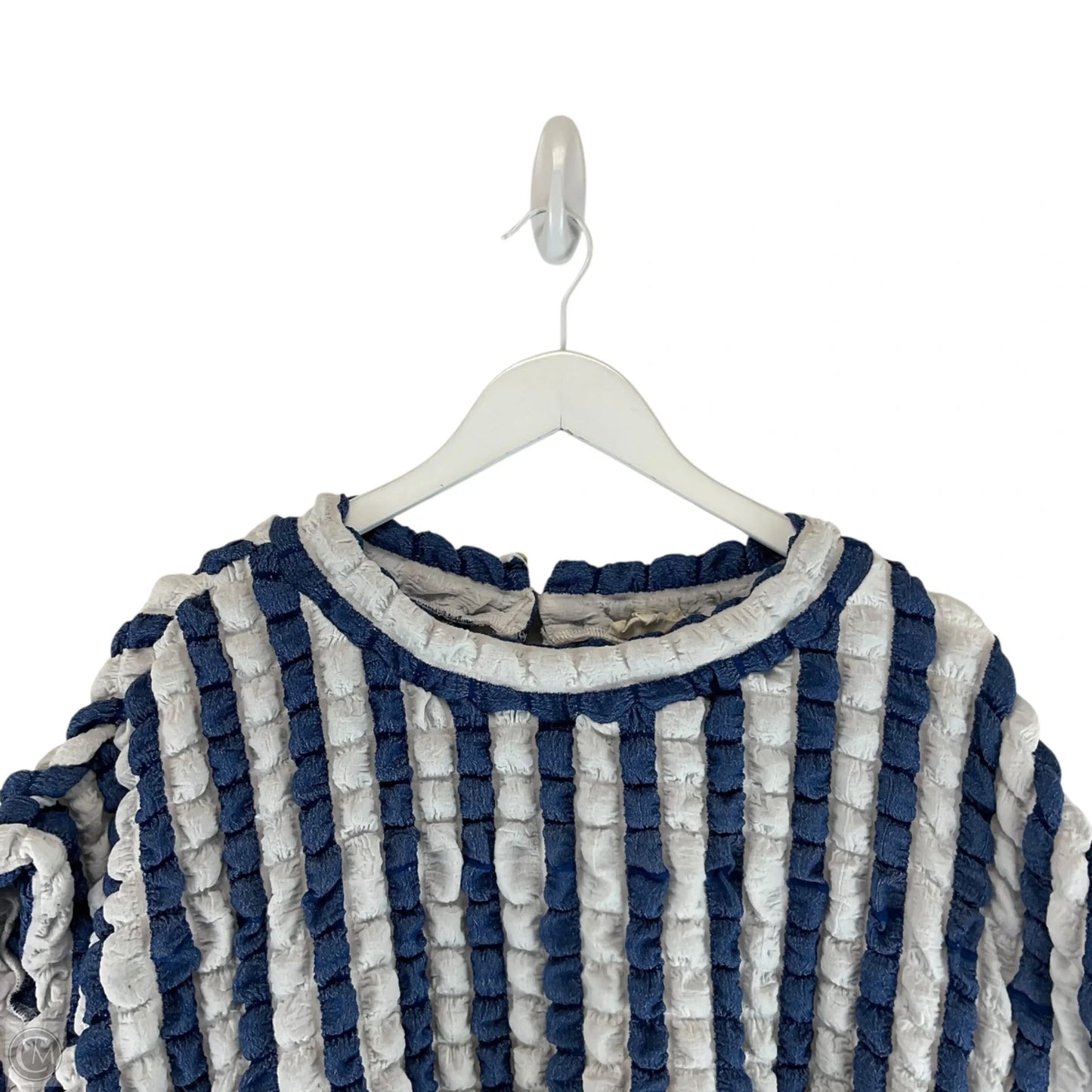 Top Short Sleeve By Entro In Blue & White, Size: S