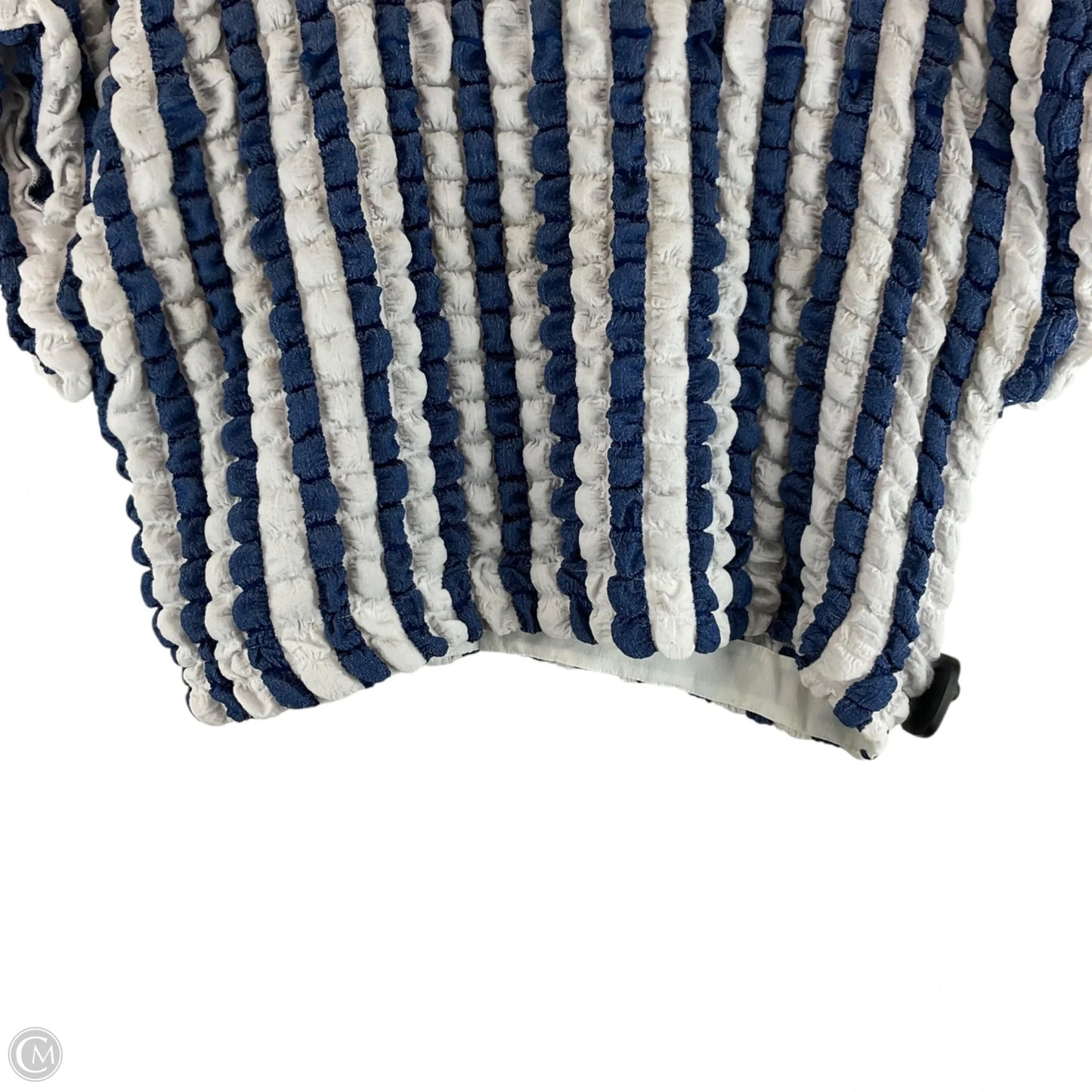 Top Short Sleeve By Entro In Blue & White, Size: S