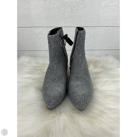 Boots Ankle Heels By Cme In Grey, Size: 8
