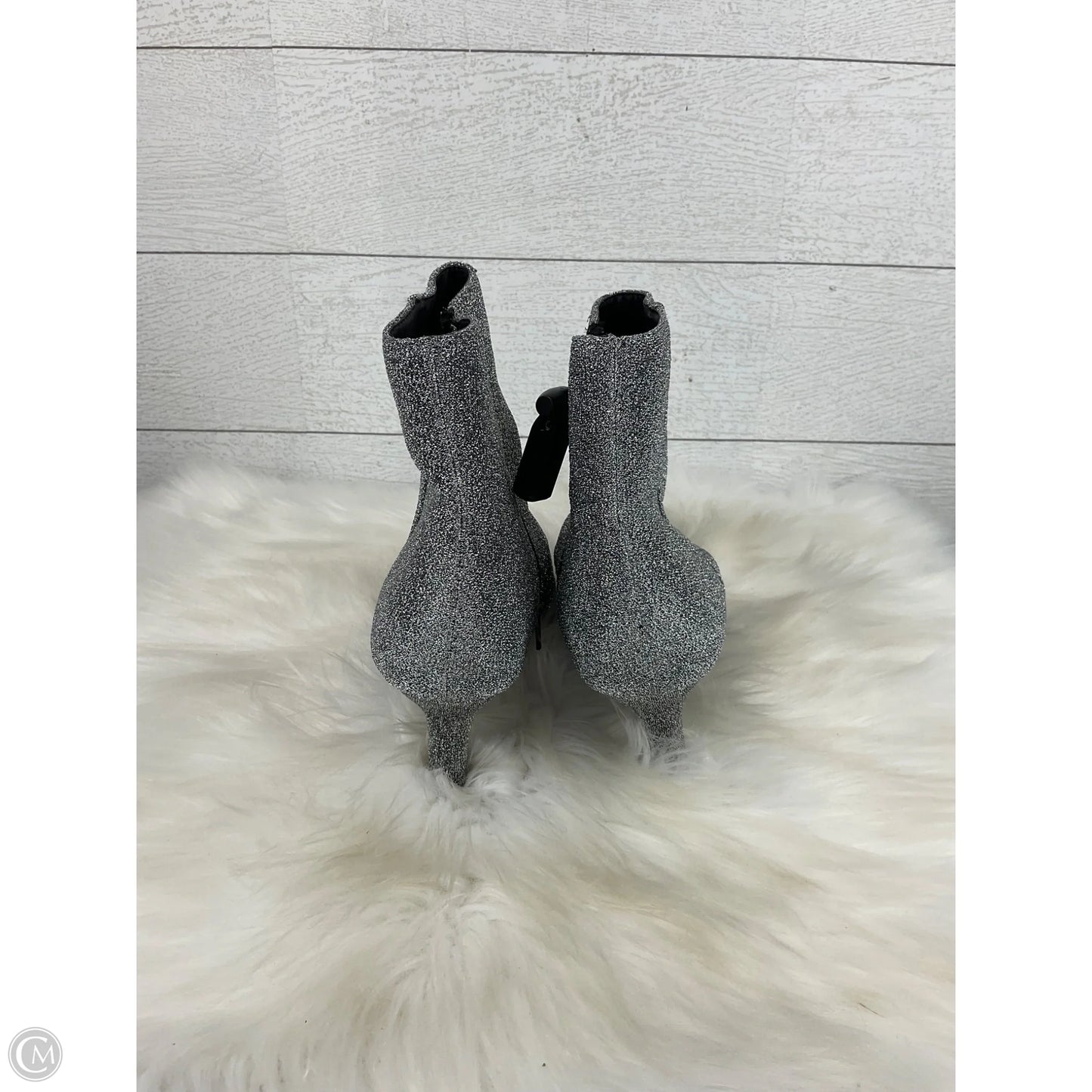 Boots Ankle Heels By Cme In Grey, Size: 8