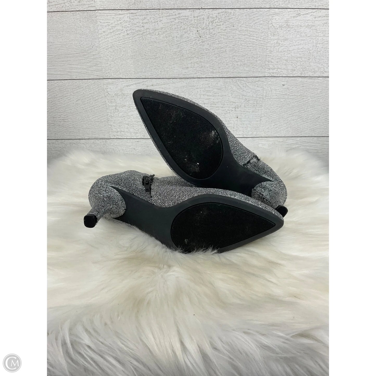Boots Ankle Heels By Cme In Grey, Size: 8