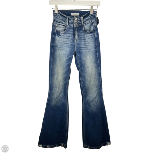 Jeans Wide Leg By Kancan In Blue Denim, Size: 0