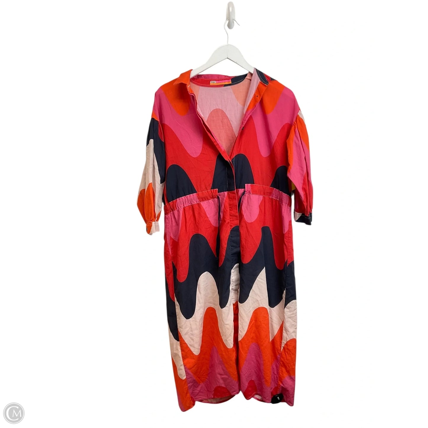 Dress Casual Midi By Clothes Mentor In Orange & Red, Size: 6