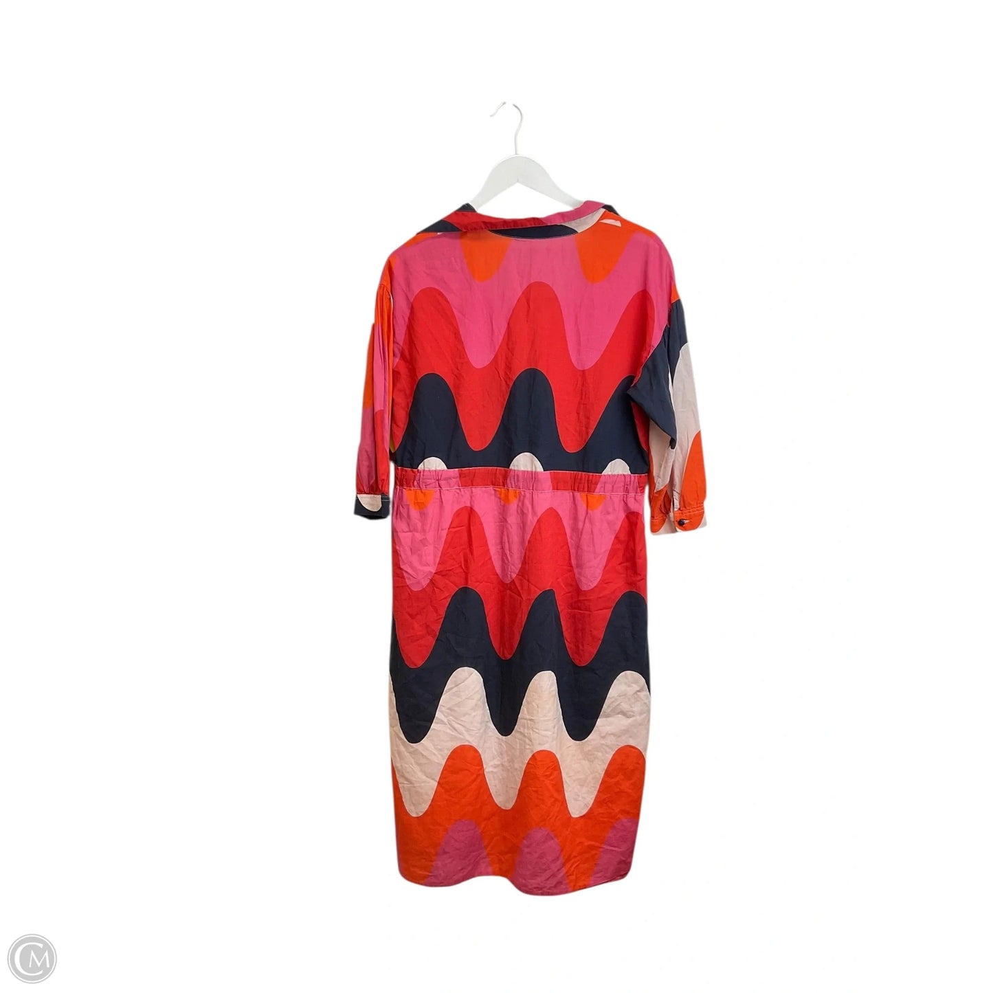 Dress Casual Midi By Clothes Mentor In Orange & Red, Size: 6