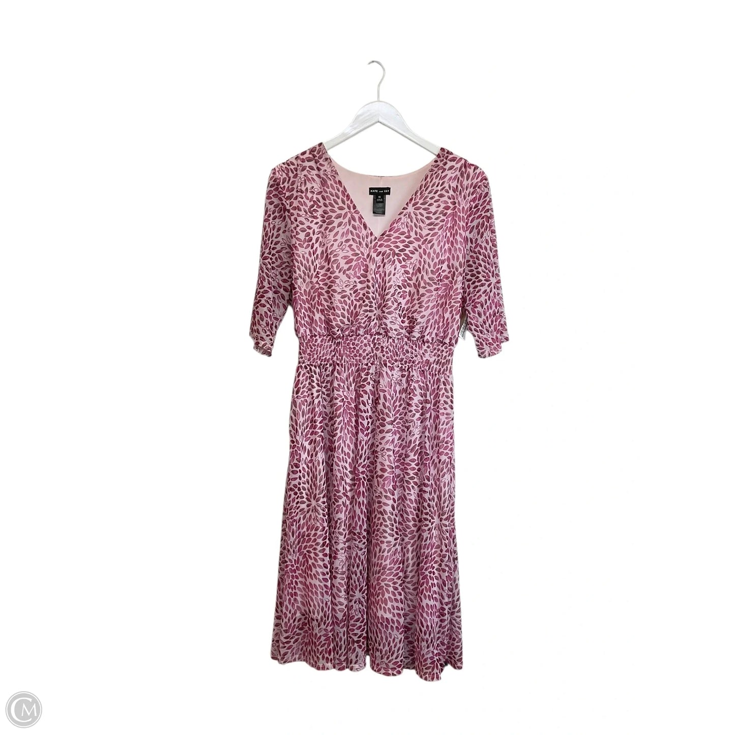 Dress Casual Midi By Kate And Lily In Pink, Size: 14