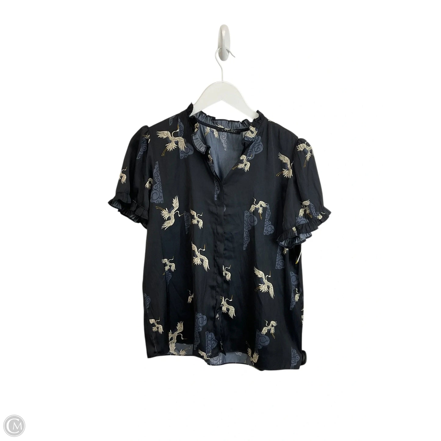 Top Short Sleeve By Tahari In Navy, Size: M