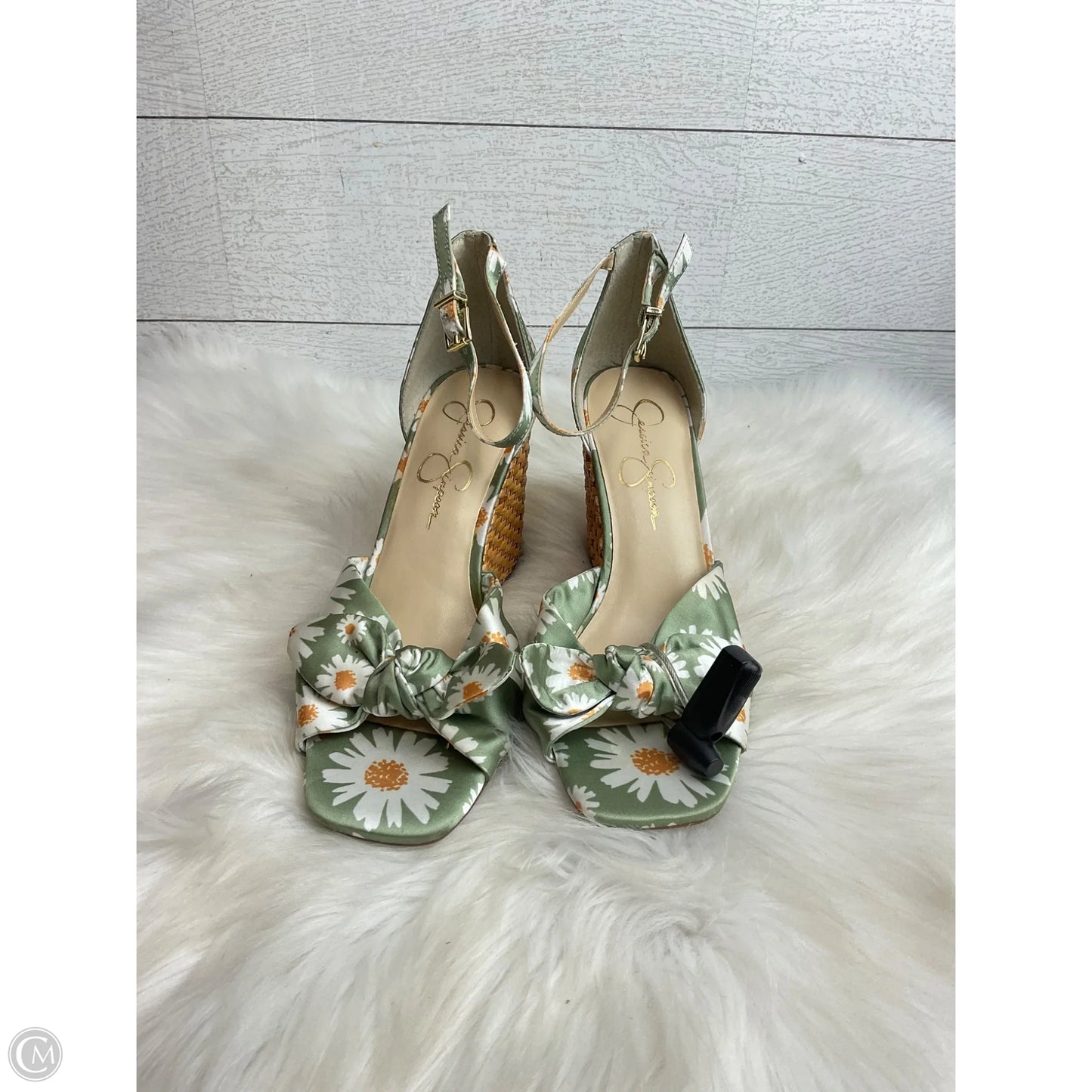 Shoes Heels Wedge By Jessica Simpson In Green, Size: 6.5