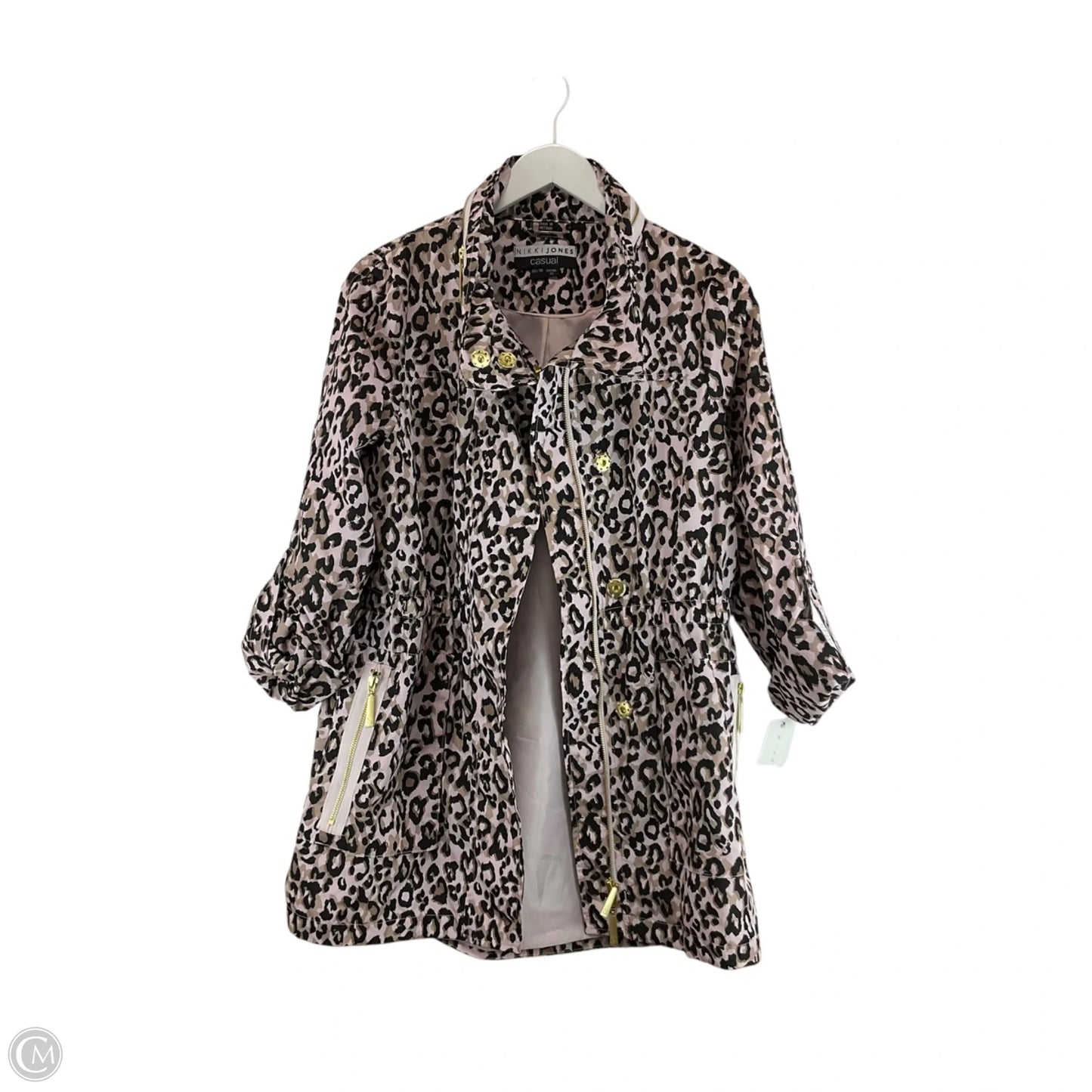 Jacket Windbreaker By Cme In Animal Print, Size: Xs