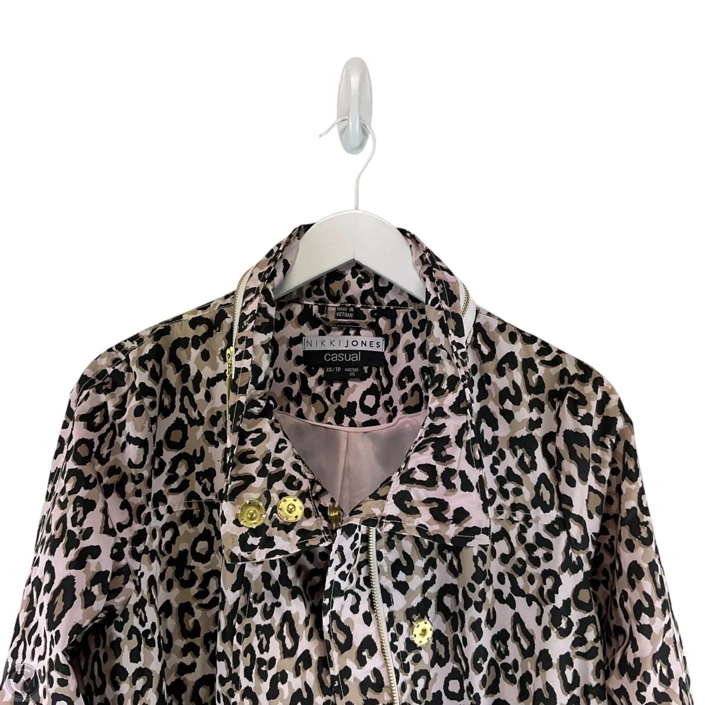 Jacket Windbreaker By Cme In Animal Print, Size: Xs